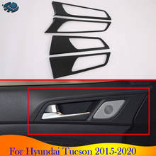 For Hyundai Tucson 2015-2020 Car Accessories Carbon Fiber Style Inner Door Handle Cover Catch Bowl Trim 2024 - buy cheap