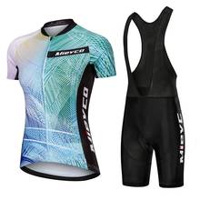 Terno das mulheres conjunto camisa de ciclismo mtb roupas femininas bicicleta ropa ciclismo manga curta acessórios da bicicleta estrada bib shorts calças 2024 - compre barato