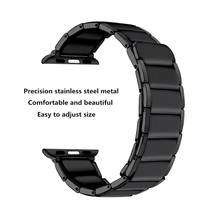 Correa de Metal de acero inoxidable para Apple Watch, banda magnética de 44mm, 40mm, 42mm y 38mm para iWatch series 5 4 3 se 6 2024 - compra barato