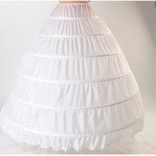 Lace Edge 6 Hoop Petticoat Underskirt For Ball Gown Wedding Dress 110cm Diameter Underwear Crinoline Wedding Accessories 2024 - buy cheap