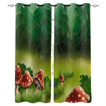Modern Curtains for Living Room Mushroom Forest Plant Bedroom Kitchen Curtain Home Decoration Window Drapes 2024 - buy cheap