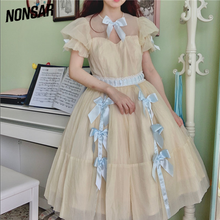 NONSAR Spring New French Lolita Retro Dress Hepburn College Short Sleeve Sweet Girl Dress Super Fairy Princess Clothes 2024 - buy cheap