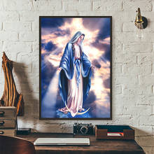 Poster da lona arte da parede jesus e a virgem maria posters e cópias religião fotos para sala de estar decoração casa 2024 - compre barato