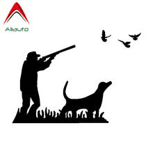 Aliauto Funny Car Sticker Dove Hunting with Dog Vinyl Styling  Accessories PVC Decal for Volkswagen Renault Opel VW,16cm*12cm 2024 - buy cheap