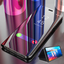 Умный зеркальный флип-чехол для Huawei P40 P20 P30 Mate 30 10 20 Pro Lite Honor 20 Pro 8A 8X 7C 10 8 9 Lite 9i P Smart Nova 5T 2024 - купить недорого
