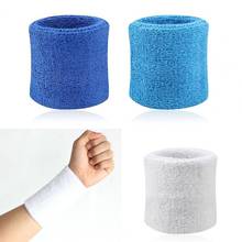 2PCS Unisex Sport Sweatband Wristband Wrist Protector Running Badminton Basketball Brace Terry Cloth Sweat Band Multicolor 2024 - buy cheap