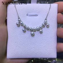 YIKALAISI 925 Sterling Silver Jewelry Pearl Necklace 2019 Fine Natural Pearl jewelry 4-5mm pearl Necklace For Women wholesale 2024 - buy cheap