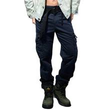 Calças cargo da moda masculinas, calças de estilo militar casuais para homens, calças largas, com bolsos vintage, roupas para corrida 2024 - compre barato