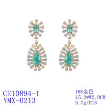 Multicolor Cubic Zircon Earrings for Wedding, Crystals Drop Dangle Earring for Bridal Women Girl Party  Jewelry CE10894 2024 - buy cheap