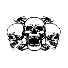 Personalized Customized Triple Skull Car Sticker with Interesting PVC Decal Decoration ZWW-2780, 34.7cm * 22.8cm 2024 - buy cheap