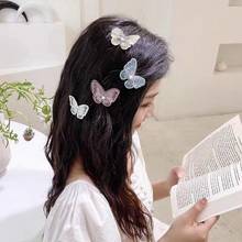 3pcs/lot embroidery Butterfly Pearls hair clip Cute Children Kid Girls Hair Styling Barrettes Women's Hair Accessories 2024 - buy cheap