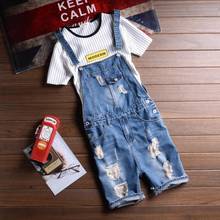 Men's Denim Shorts New Summer Japanese Denim Shorts Men's Halter Five Shorts Slim Strap Denim Shorts Size S-4XL 5XL 2024 - buy cheap