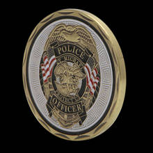 USA Police Officer Bronze Commemorative Coins ST. Michael Patron Saint Of Law Enforcement Protect Us Challenge Souvenir Gifts 2024 - buy cheap