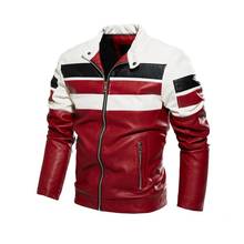 Chaqueta de lana de cuero de Motor para hombre, prendas de vestir, moda de invierno, chaqueta de motorista de PU, abrigo de cuero Delgado 2024 - compra barato