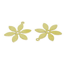 100 PCS 15mm*0.5mm Metal Brass Flowers Pendant Filigree Wraps Flowers Charm DIY Jewelry Findings 2024 - buy cheap