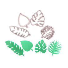 4 pcs Palm Fern Turtle Leaf Cookies Biscuit Cutter Fondant Mould Cake Sugarcraft Mold Decor Mold DIY Cookie Baking Tools Kitchen 2024 - buy cheap