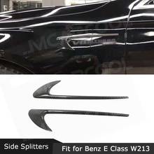 Carbon Fiber Front Side Fender Vent Trims for Mercedes Benz E Class W213 E63 E200 E300 AMG E63 S 2017-2019 Emblem Badge Stickers 2024 - buy cheap