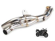 Tubo de enlace medio delantero de acero inoxidable para motocicleta, Escape para YZF R1, años 2009, 2010, 2011, 2012, 2013 y 2014 2024 - compra barato