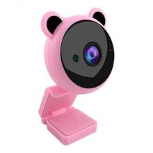 Cámara Web Panda 1080P Full HD, Webcam con micrófono incorporado, giratoria, enchufe USB, para PC, ordenador, Enseñanza en vivo, curso en línea 2024 - compra barato