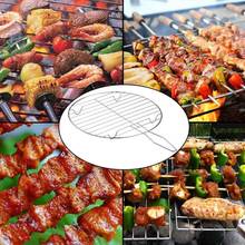Grilling Basket Stainless Steel BBQ Basket Grill Basket Outdoor BBQ Supplies Non-stick Barbecue Baking Pan for Camping Picnic 2024 - buy cheap
