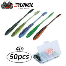 RUNCL 50Pcs Soft Lures Silicone Bait 10cm Fishing Sea Fishing Pva Swimbait Wobblers Artificial Winter Fishing Tackle 2024 - buy cheap