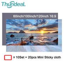 ThundeaL проектор экран ткань 60 84 100 дюймов отражающая ткань проекционные экраны для XGIMI Xiaomi DLP проектор занавеска 2024 - купить недорого