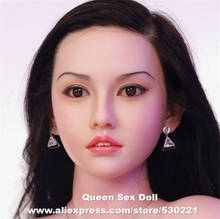 NEW Implanted Hair And Eyebrow Real Silicone Sex Doll Heads For TPE Sexy Dolls Lifelike Adult Dolls Heads Artificial Mannequin 2024 - buy cheap