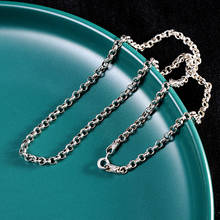 Uglyless-cadenas de perlas en forma de O para hombre, collares gruesos de 3,5 MM, sin colgantes, accesorios de Plata de Ley 925 auténtica, C138 2024 - compra barato