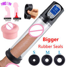 Электрический насос для пениса, перезаряжаемый через USB автоматический насос для увеличения мужского пениса, вакуумный насос для удлинения эрекции, увеличитель мужского пениса, секс-игрушки для мужчин 18 2024 - купить недорого