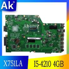 I5-4210/4200 -CPU 4GB X751LA placa base REV: 2,0 para ASUS X751L X751LD X751LX X751LK X751LA K751L placa base de computadora portátil X751LD 2024 - compra barato