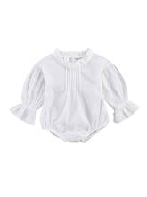 0-24M Baby’s Solid Color Lace Jumpsuit Toddler Girl Lace Long Sleeve   Romper 2024 - buy cheap