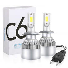 2 PCS 72W 7800LM 6500K COB H4 H1 H3 C6 LED Car Headlight H7 H8 H11 9005 HB3 9006 HB4 9007 9004 H13 Led Fog Light Bulb 6500K 2024 - buy cheap