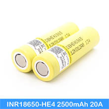 Turmera-batería de litio 18650 HE4 para destornillador eléctrico, 2500mAh, 20A, 18650, 12V, 16,8 V, 18V, 21V, 25V 2024 - compra barato
