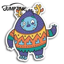 Jump Time   Funny Cartoon Yeti Animal Vinyl Stickers Sticker Laptop Gift Car Assessoires Window Decals Car Wrap DIY 2024 - buy cheap