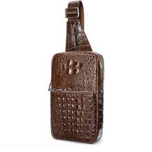 Мужская посылка грудная сумка gete из натуральной кожи с имитацией кожи крокодила 2024 - купить недорого