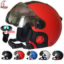 Capacete profissional lua meia cobertura, capacete esportivo moldado integralmente, unissex, esqui, snowboard, capa com óculos 2024 - compre barato