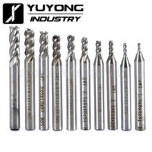 10pcs/Set HSS 4 Flute 1.5/2/2.5/3/3.5/4/4.5/5/5.5/6mm End Mill Straight Shank Router Drill Bits Woodworking Milling Cutter Tool 2024 - buy cheap