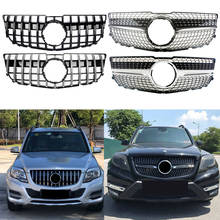 Front Racing Bumper Grille Upper Facelift Grill For Mercedes-Benz X204 GLK Class 2013 2014 2015 Diamond GTR AMG 2024 - buy cheap