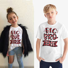 Camiseta Big Bro/sis To Be Anouncement para niños y niñas, camiseta de manga corta, camisetas familiares de hermanos y hermanas, 2021 2024 - compra barato