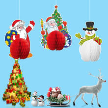 Christmas Decorations for Home Christmas Honeycomb flower Ball Pendant Garland Christmas Tree Decorations Navid New Year 2023 2024 - buy cheap