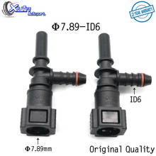 2pcs High Quality 7.89mm ID6 Female Tee Connector Fuel Line Connector Plastic Fittings Connect Pipe Tube with 6mm Inner diameter 2024 - buy cheap
