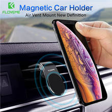 Магнитный автомобильный держатель для телефона FLOVEME, автомобильный держатель для мобильного телефона с вентиляционным отверстием, подставка для телефона, автомобильный магнит для iPhone X Max XR 2024 - купить недорого