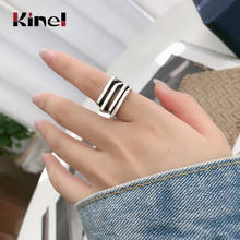 Kinel-Anillo de Plata de Ley 925 estilo europeo para mujer, Sortija de plata tailandesa multicapa, joyería fina, regalos de fiesta 2024 - compra barato