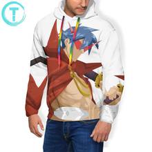 Gurren Lagann-Sudadera con capucha para hombre, suéter Popular de invierno, color azul, Kamina, Gurren Lagann 2024 - compra barato