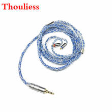 Thouliess-Cable de auriculares para SE846 SE535 SE315 SE215 UE900, 8 núcleos, 7N, 2,5mm, chapado en cobre equilibrado, plateado, MMCX, Envío Gratis 2024 - compra barato