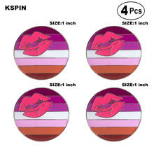 Lipstick Lesbian Lapel Pin Flag badge Brooch Pins Badges 4pcs 2024 - buy cheap
