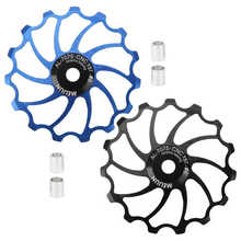 15T Bike Jockey Wheel Rear Derailleur Ceramic Bearing Derailleur Pulley Alloy Rear Guide Wheel Bicycle Rear Derailleur Pulley 2024 - buy cheap