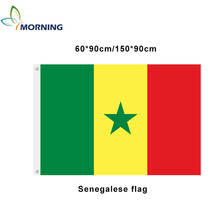 Bandeira nacional feita sob encomenda do poliéster da bandeira 90x150cm do senegalês da bandeira da manhã e bandeira para a decoração da casa do festival 2024 - compre barato