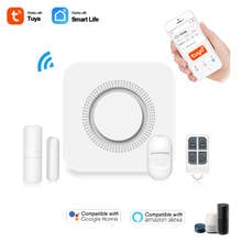 Zigbee gateway tuya smart life, controle por aplicativo, sensor de porta e janela, wi-fi, som e luz, sirene, vazamento, sensor pir, campainha, câmera 2024 - compre barato