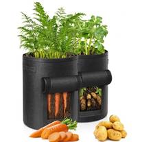 Пакеты для посадки, портативные бытовые пакеты для выращивания растений, удобная питательная сумка для картофеля, помидор, черного цвета, легко носить с собой 2024 - купить недорого